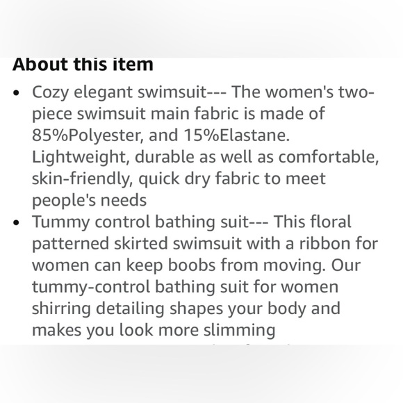 Hanna Nikole Swim Dress Swimsuit SwimwearTwo Piece Size 22W‎ - Picture 7 of 8